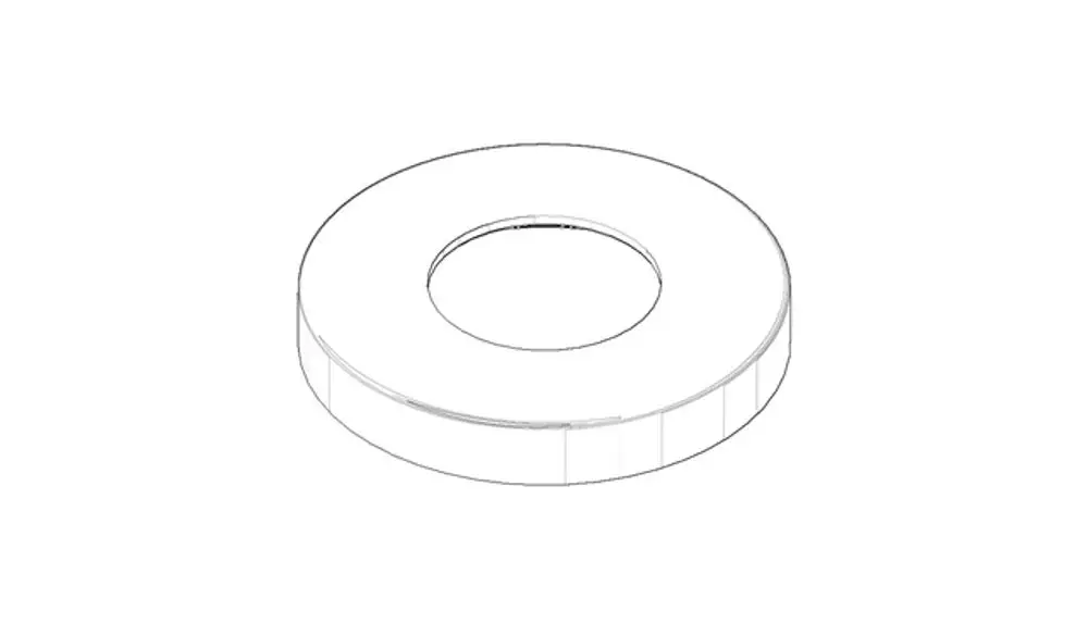 DORNBRACHT Rosette ERSATZTEILE 092722042 D. 60 x D. 28,3 x 9 mm Platin, 092722042-08 Galeriebild 1